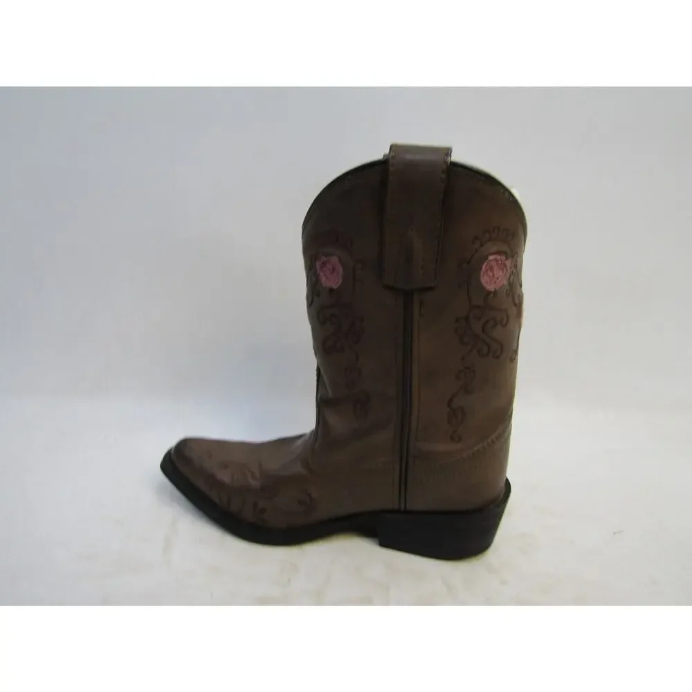 Shyanne Little Kids Youth Size 12 D Brown Floral Cowboy Western Boots